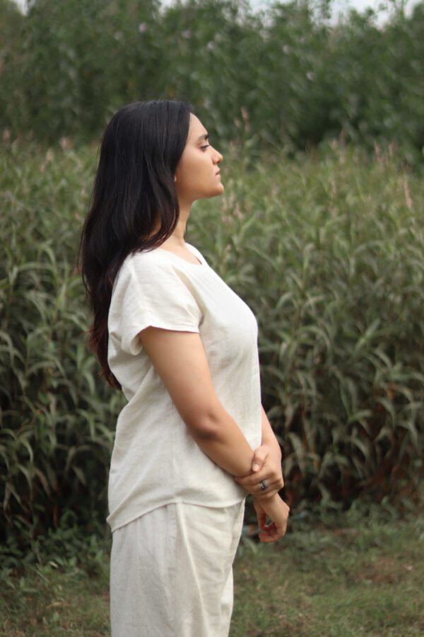 Women's Short Sleeve Khadi Cotton Top