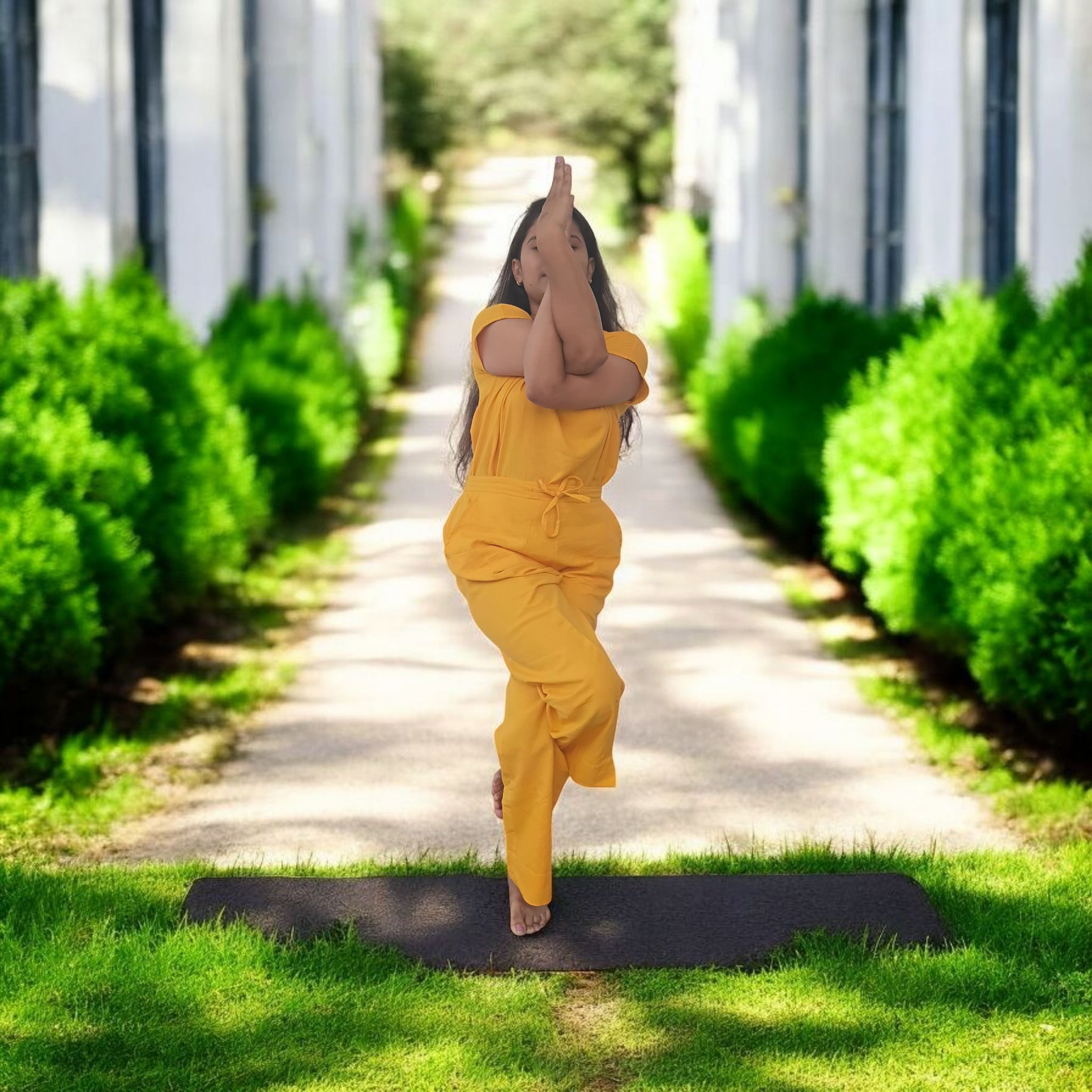 women’s surya yellow khadi cotton co ord set | breathable natural cotton top & bottom set for women women’s surya yellow khadi cotton co ord set | breathable natural cotton top & bottom set for women