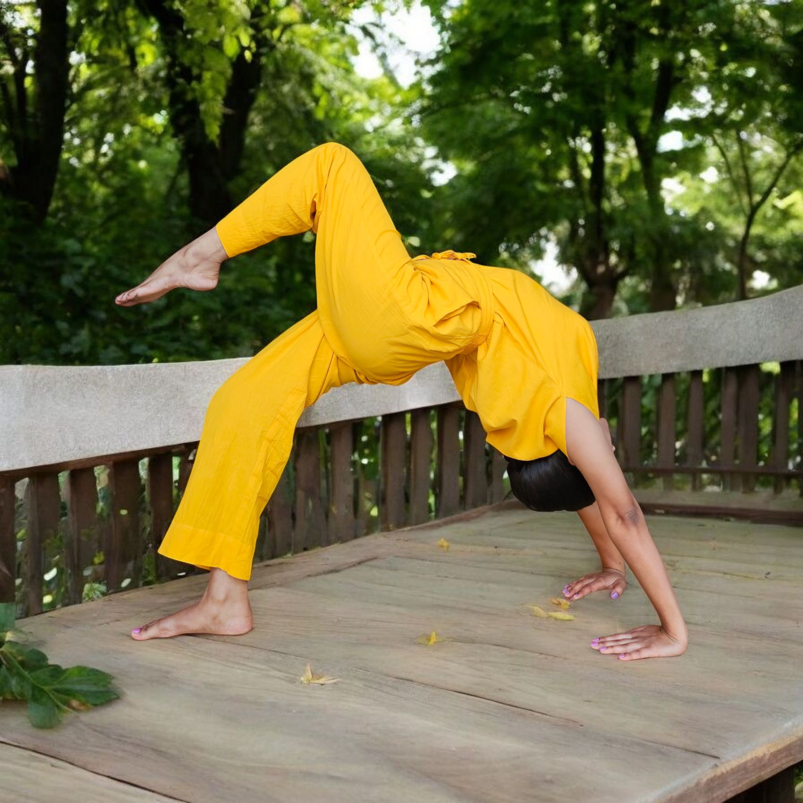 women’s surya yellow khadi cotton co ord set | breathable natural cotton top & bottom set for women women’s surya yellow khadi cotton co ord set | breathable natural cotton top & bottom set for women