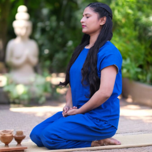 women’s amber khadi cotton co ord set | breathable natural cotton blue top & bottom set for women