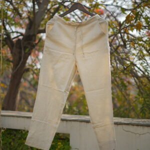 men’s off white khadi cotton pajama | breathable natural cotton comfortable ethnic bottom wear for men