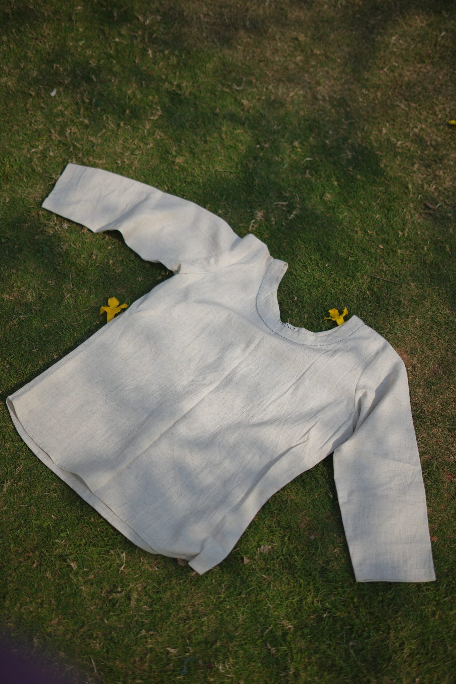 women’s 3/4 sleeve princess neck khadi cotton top 🌿 women’s 3/4 sleeve princess neck khadi cotton top 🌿