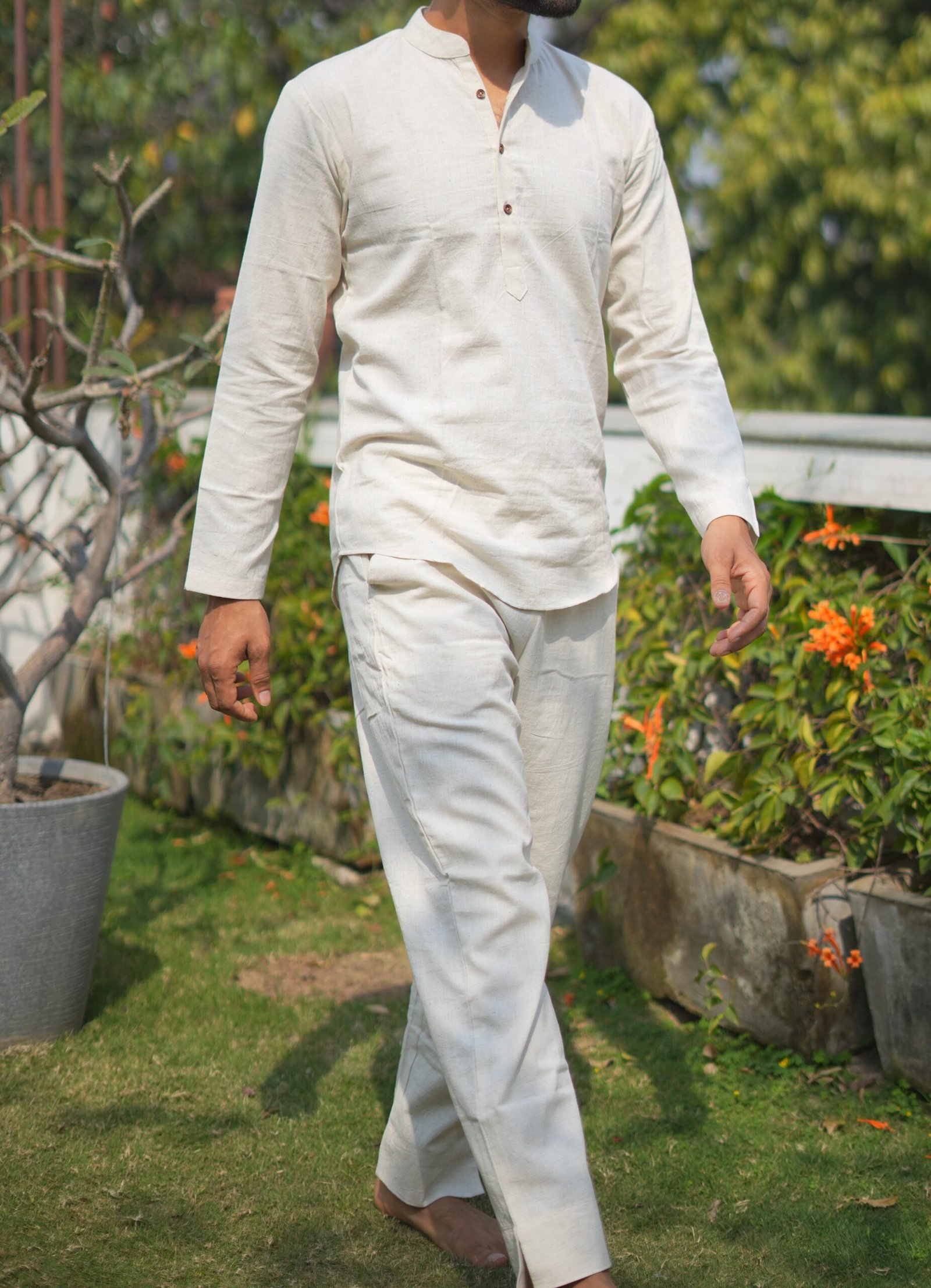 men’s khadi cotton kurta pajama set | breathable natural cotton ethnic wear for men men’s khadi cotton kurta pajama set | breathable natural cotton ethnic wear for men