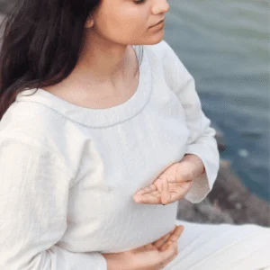 women’s 3/4 sleeve princess neck khadi cotton top 🌿